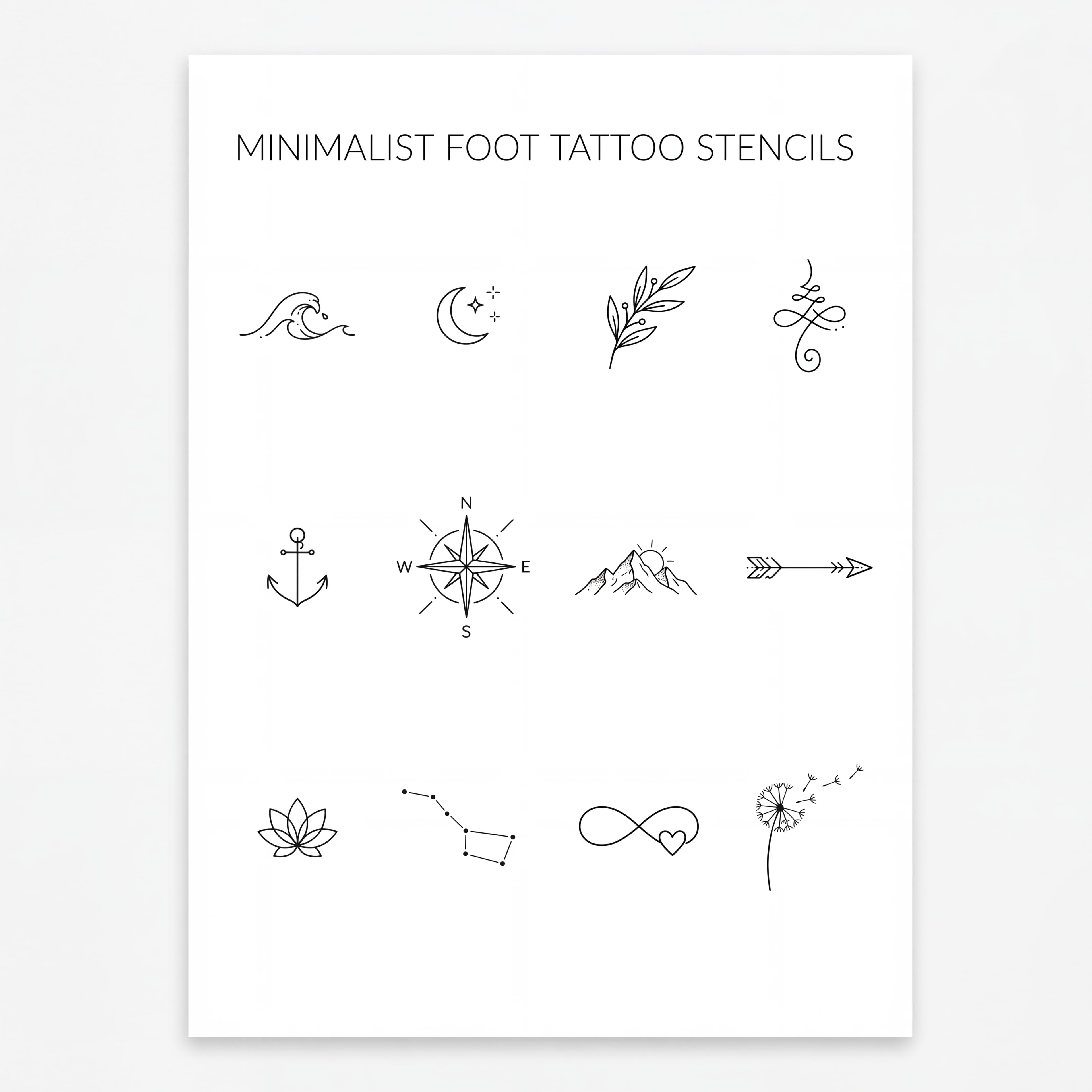 Small tattoos to go on feet